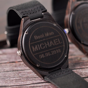 Personalized Watches Men Wood Engraving Watch Anniversary Gifts Groomsmen Present Father's A Great Gift for Men Drop Shiping