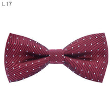 Load image into Gallery viewer, New fashion tuxedo bow tie men red and black tartan groom marry groomsmen wedding party colorful striped butterfly cravats mens